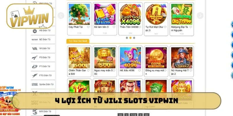4 lợi ích hấp dẫn từ JILI Slots VIPWIN