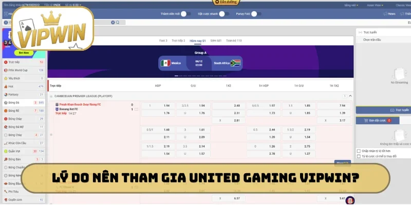 Lý do anh em nên tham gia United Gaming VIPWIN?