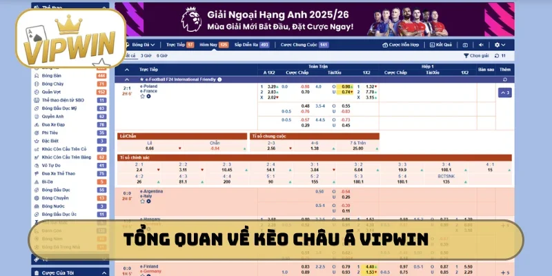 Tổng quan đôi nét về kèo châu Á VIPWIN